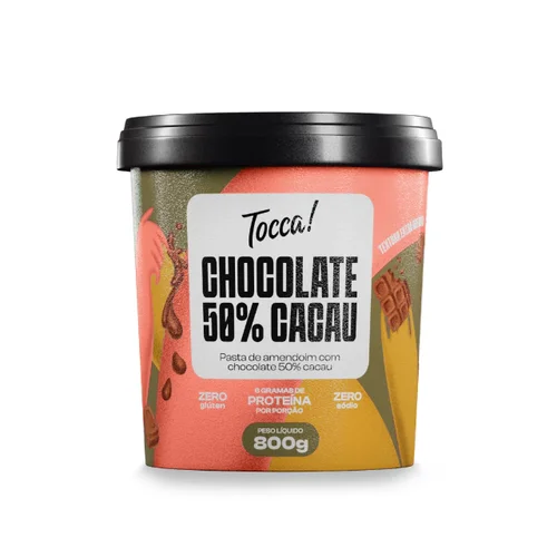 TOCCA PASTA DE AMENDOIM 1 KG CHOCOLATE 50% CACAU | SEVEN NUTRITION