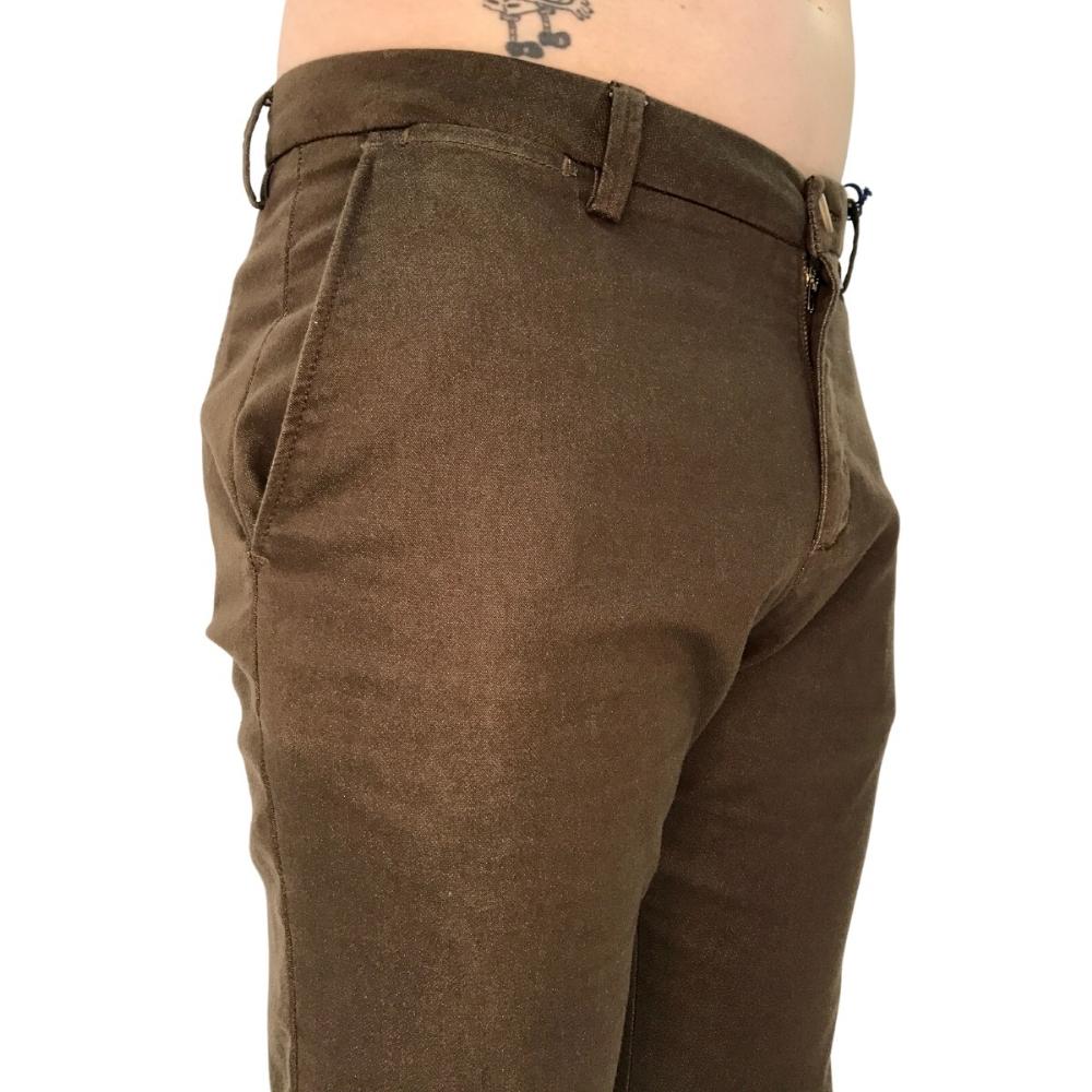 Bolso Faca CalÇa De Sarja Marrom Masculina Calça Plus Size
