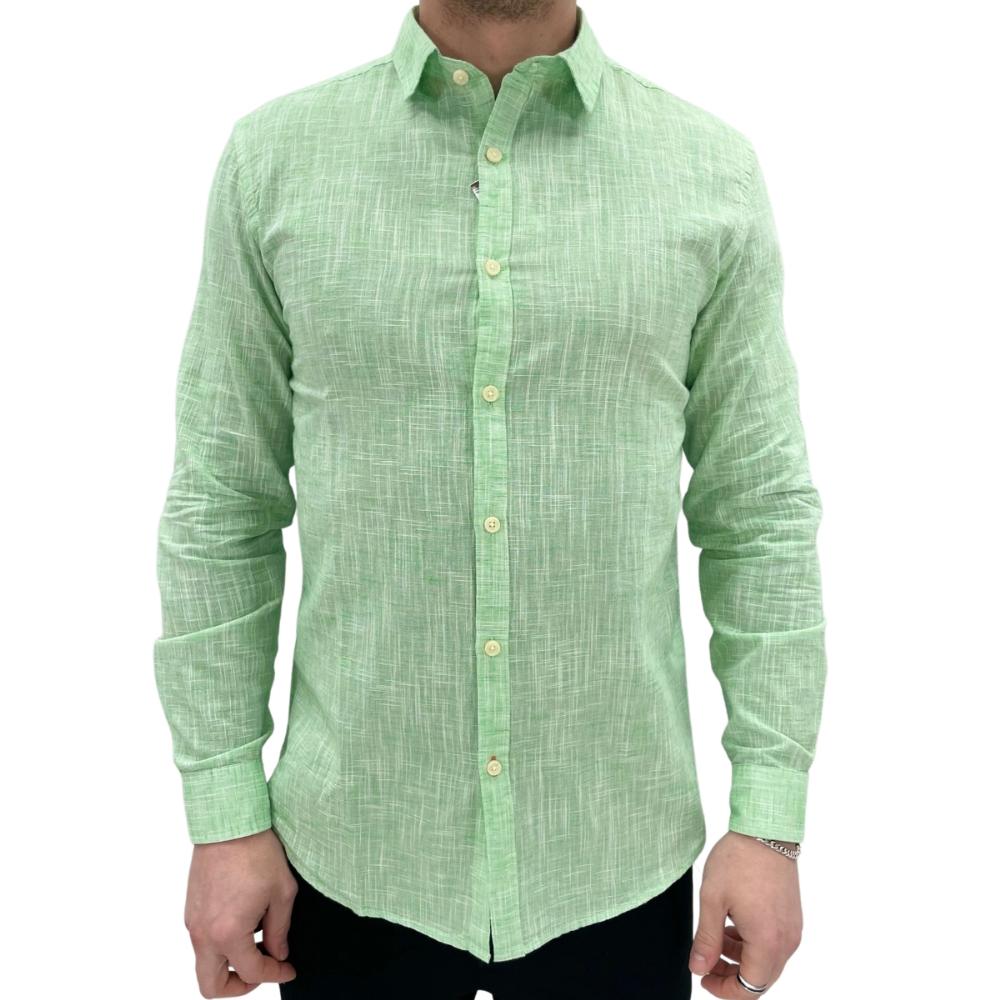 Springfield Camicia Boy’s In Cotone Slub Liso - Maniche Lunghe - 3